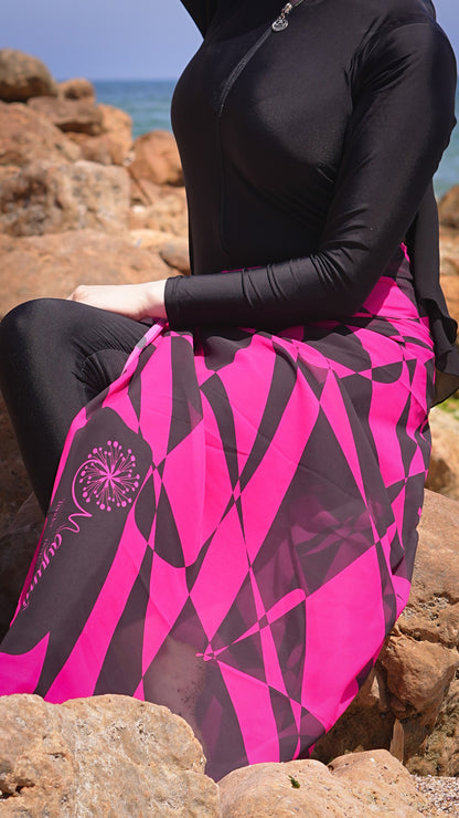 Beach Chiffon cover up - Fuschia