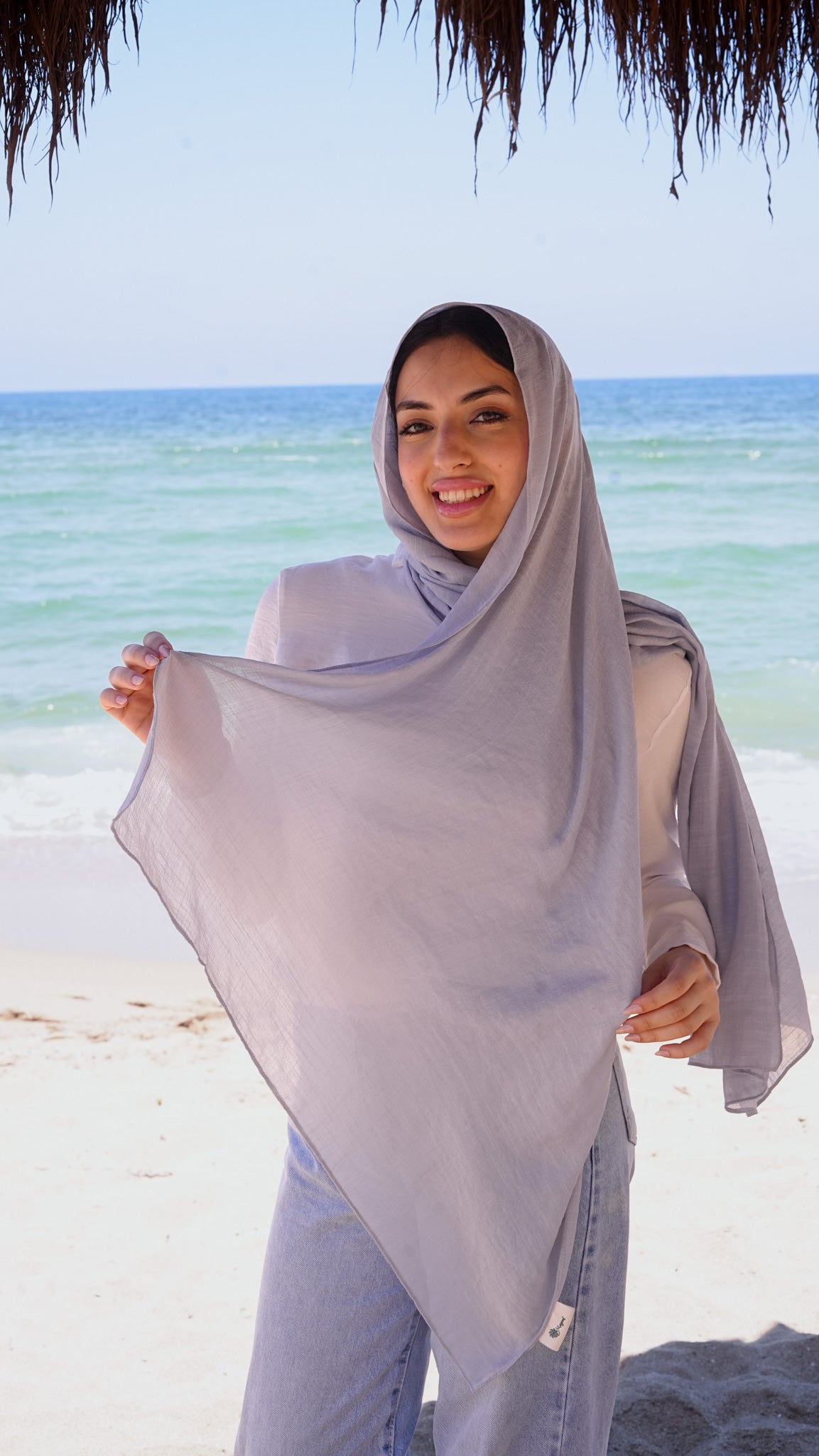 Greyish blue linen
